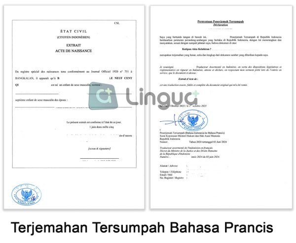 Terjemahan Resmi Bahasa Prancis