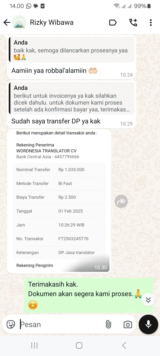 Penerjemahan Paspor Rizky